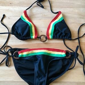 Rasta Black Bikini - Medium